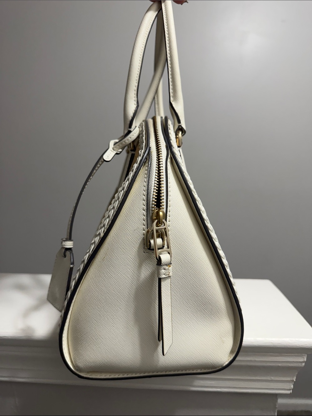 kate spade Straw Satchel with Cream Leather Trim - Picture 5 of 5